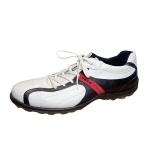 ECCO Men’s Gore-Tex Golf Shoes Waterproof EU 46 US 12 12.5 White Red Black